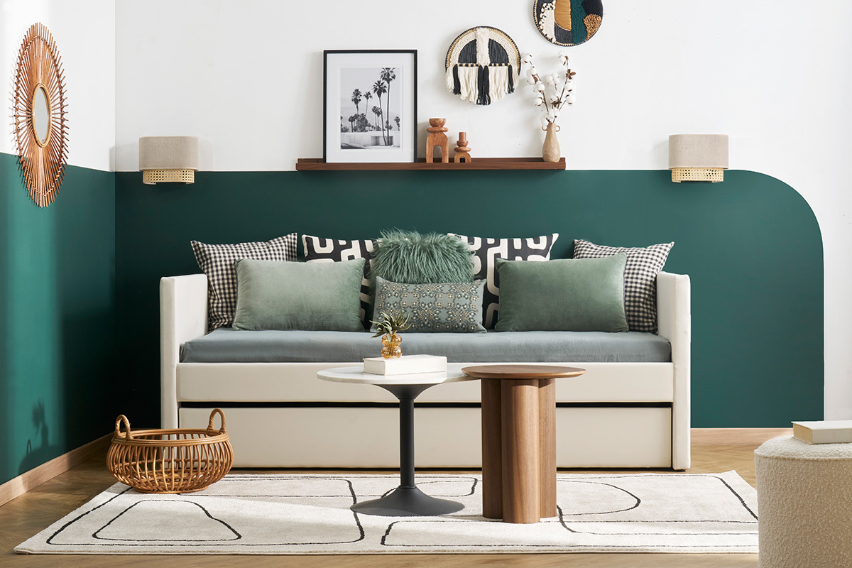 Tavolino da caff design noce HOLLEN