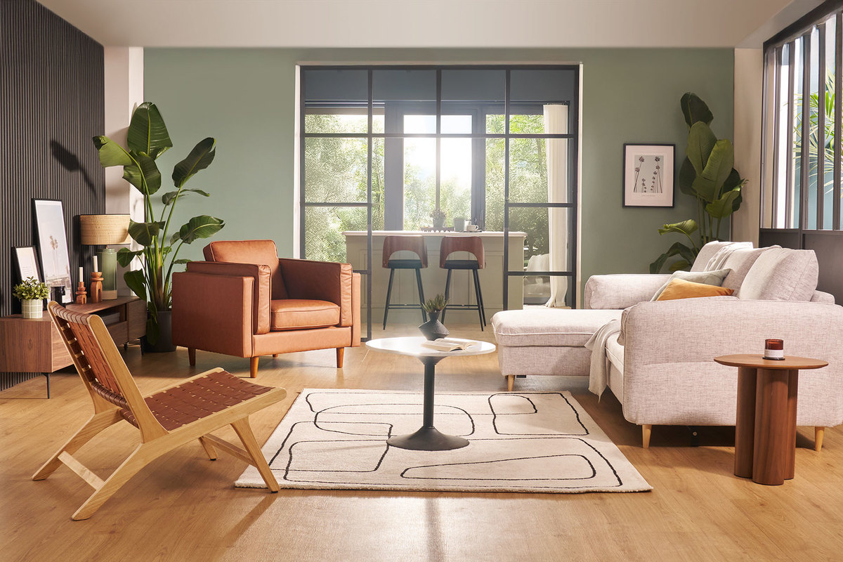 Tavolino da caff design noce HOLLEN