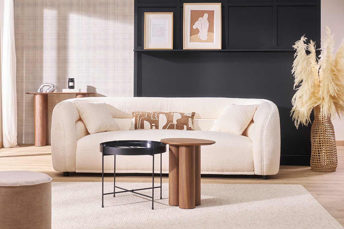 Tavolino da caff design noce HOLLEN