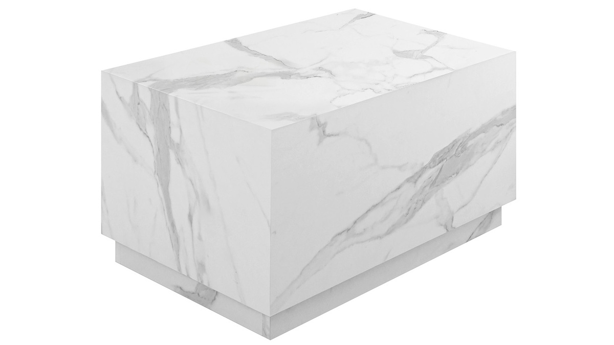 Tavolino da salotto blocco design effetto marmo L79 cm SCENA