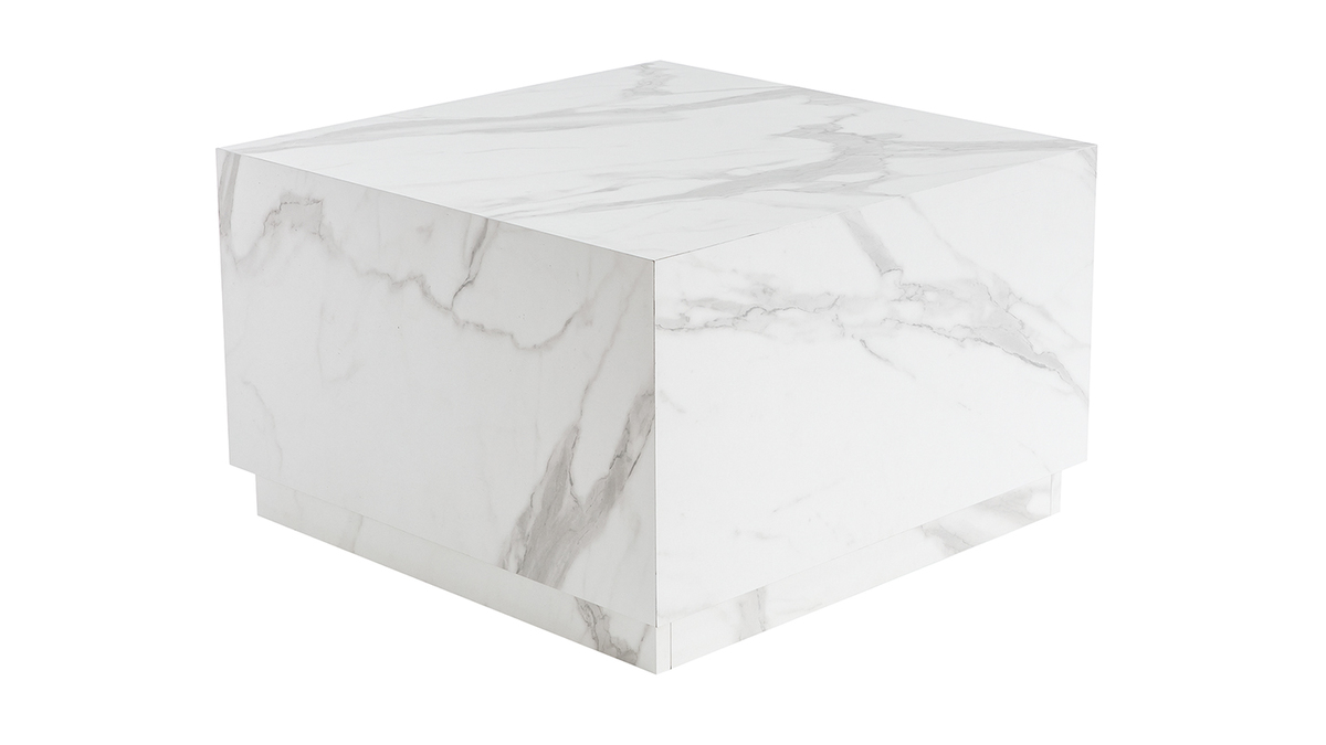 Tavolino da salotto blocco quadrato effetto marmo 56*56 cm SCENA