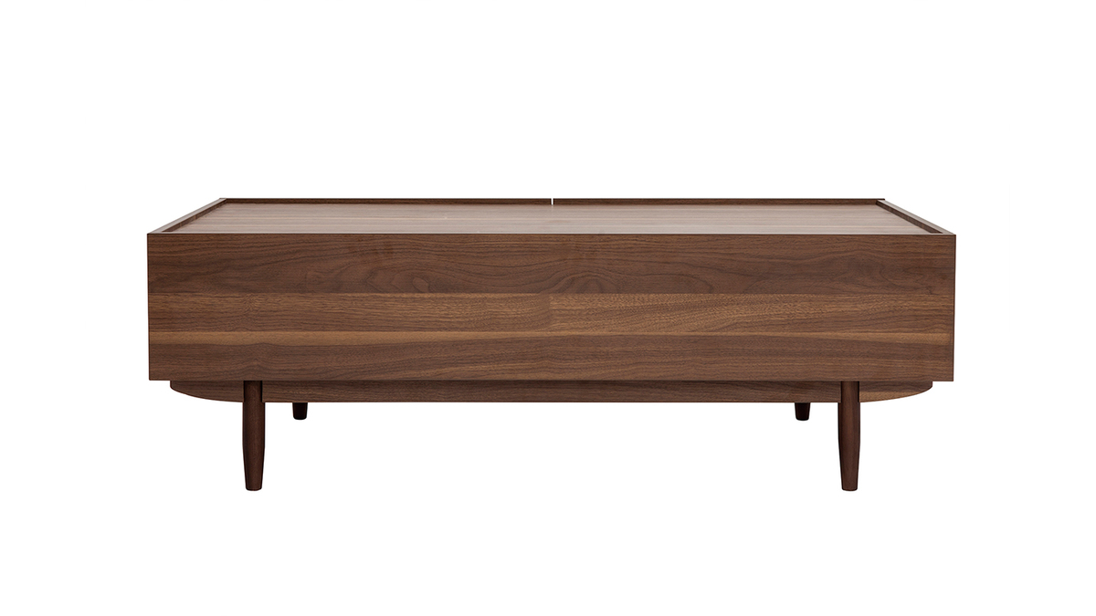 Tavolino da salotto con cassetti in legno scuro L120 cm SANAA