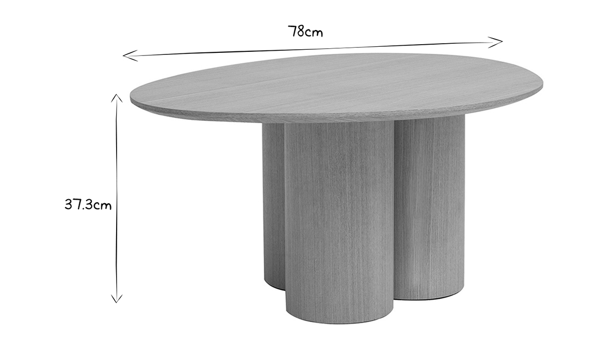 Tavolino da salotto design in legno chiaro HOLLEN
