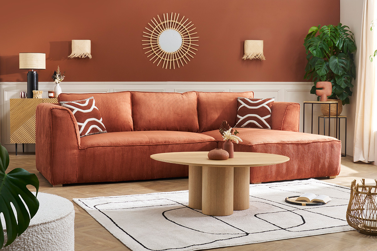 Tavolino da salotto design legno chiaro L100 cm HOLLEN