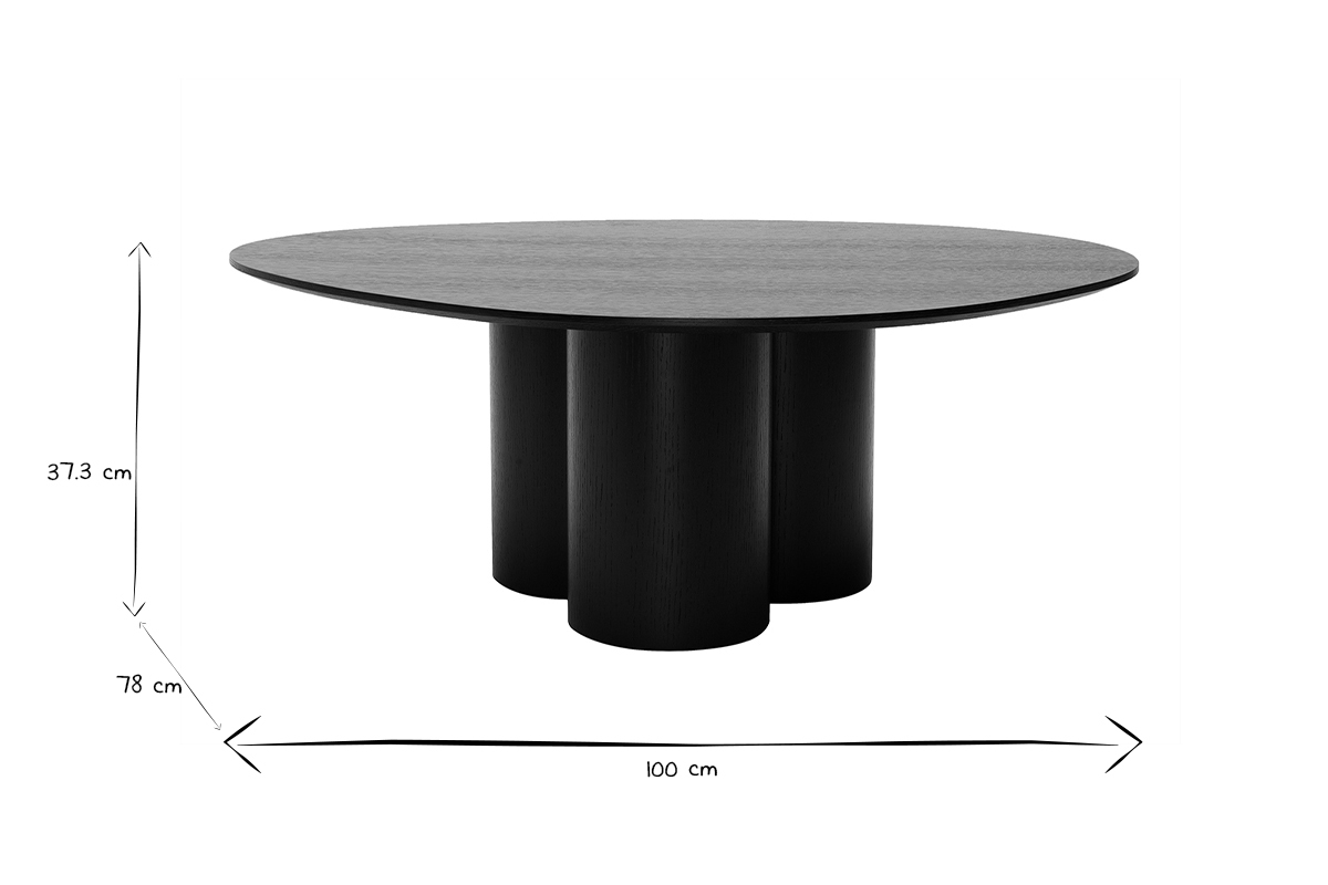 Tavolino da salotto design legno nero L100 cm HOLLEN