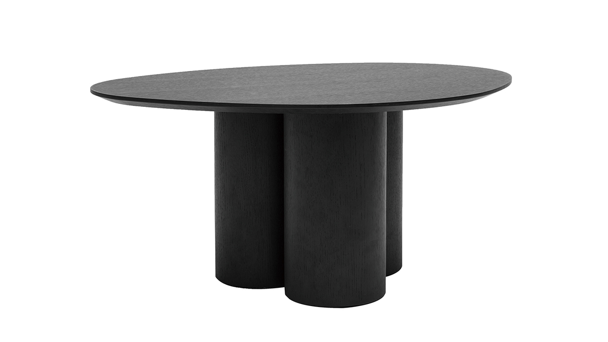 Tavolino da salotto design legno nero L78 cm HOLLEN