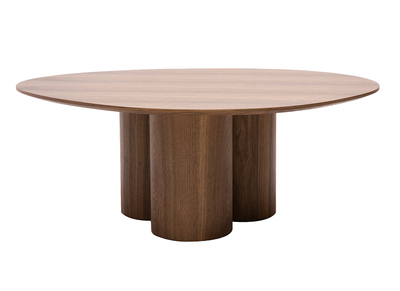 Tavolino da salotto design legno scuro noce L100 cm HOLLEN