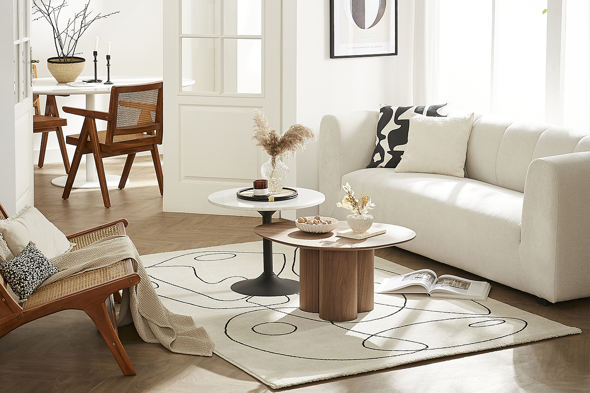 Tavolino da salotto design noce HOLLEN