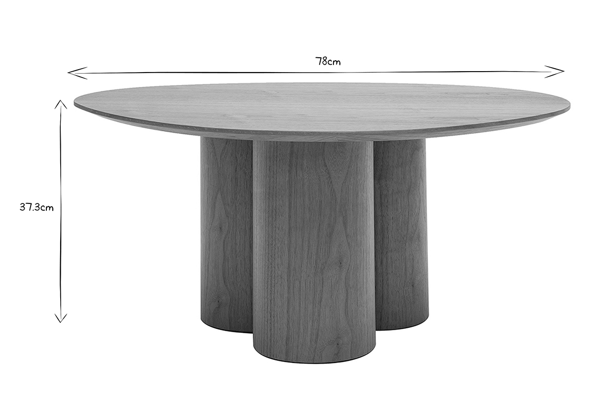Tavolino da salotto design noce HOLLEN