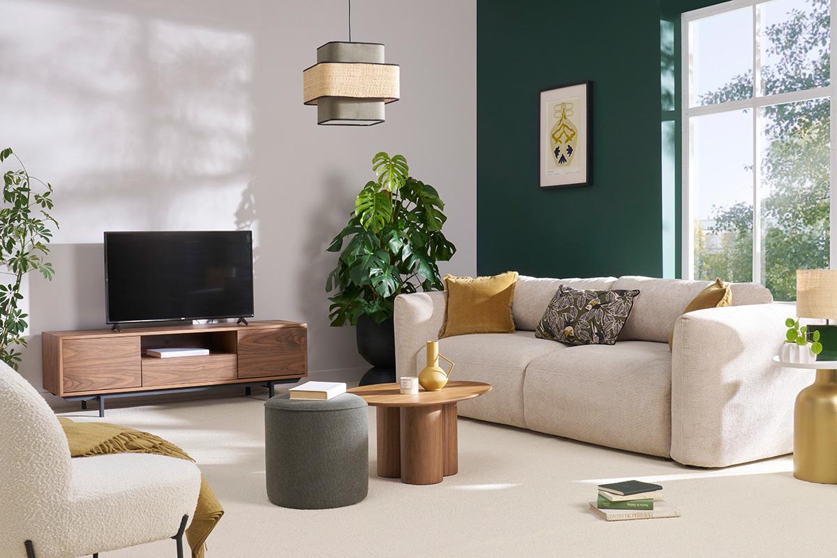 Tavolino da salotto design noce HOLLEN
