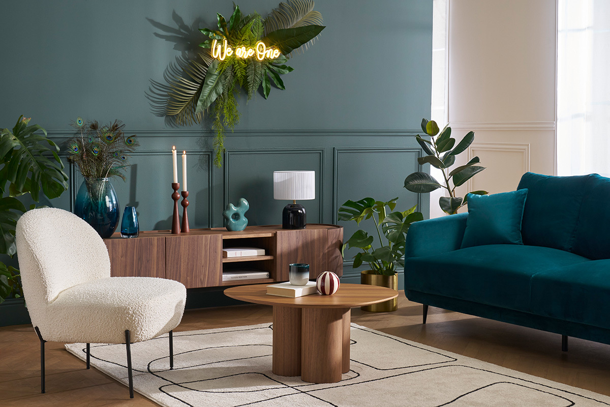 Tavolino da salotto design noce HOLLEN