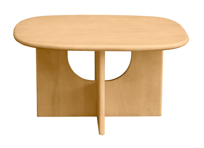 Tavolino da salotto di design in legno chiaro di mango massiccio L80 cm MASSARI