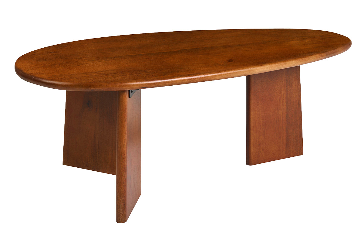 Tavolino da salotto di design in legno massello di mango tinto L100 cm WONKA