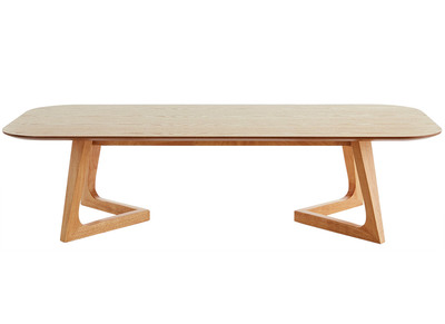 Tavolino da salotto rettangolare scandinavo legno chiaro L150 cm JUKE