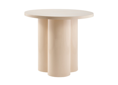 Tavolino d'appoggio design in metallo smaltato beige D51 cm ZELIE