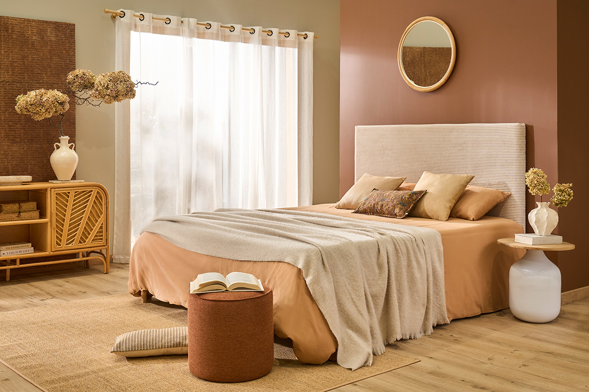 Tavolino d'ausilio rotondo design bianco e legno di mango massiccio H49 cm VERONA