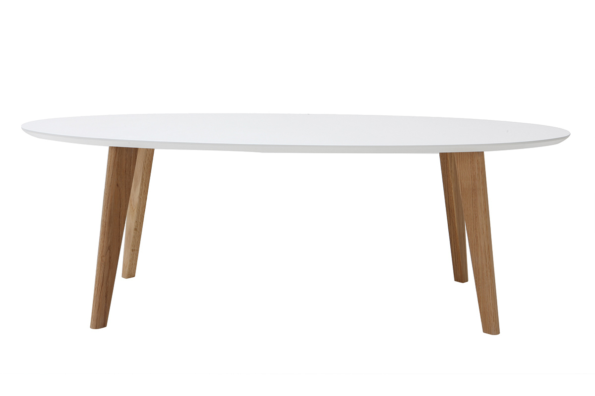 Tavolino design bianco L120 cm EKKA