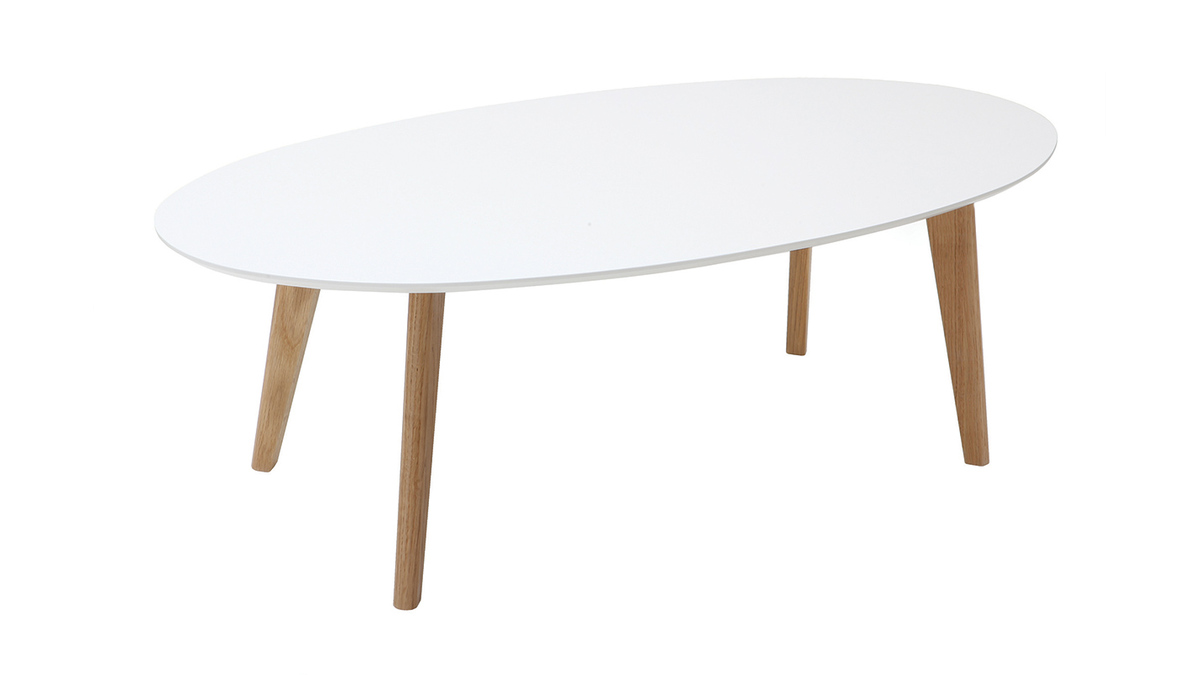 Tavolino design bianco L120 cm EKKA