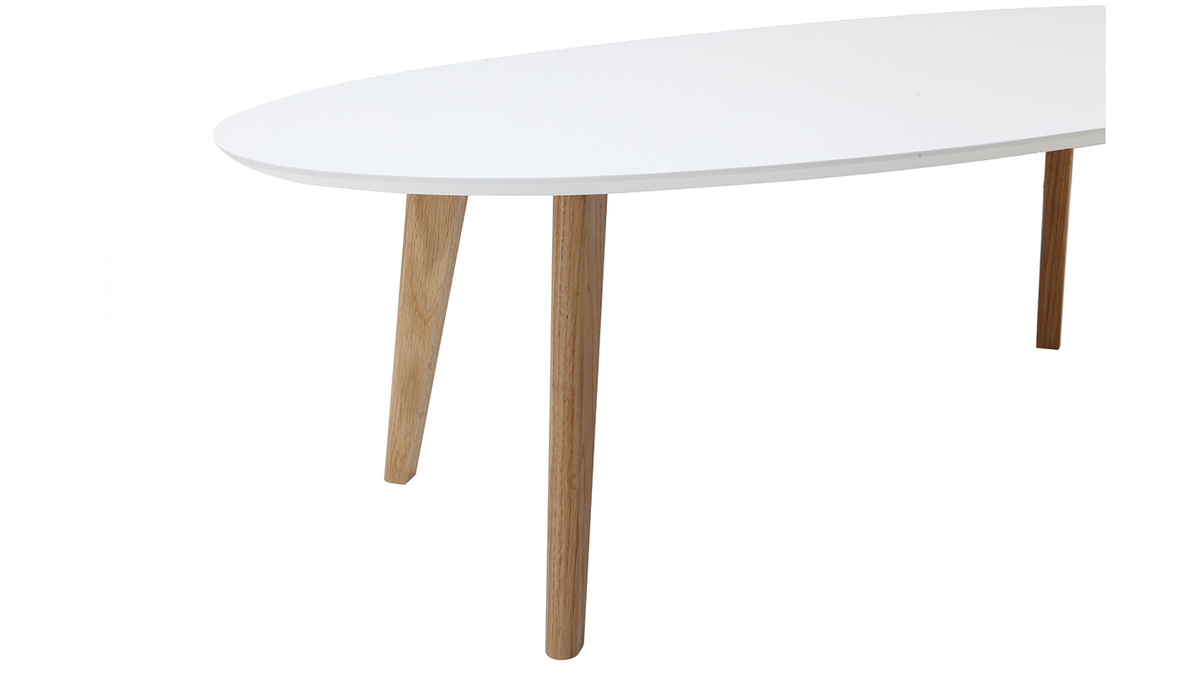 Tavolino design bianco L120 cm EKKA