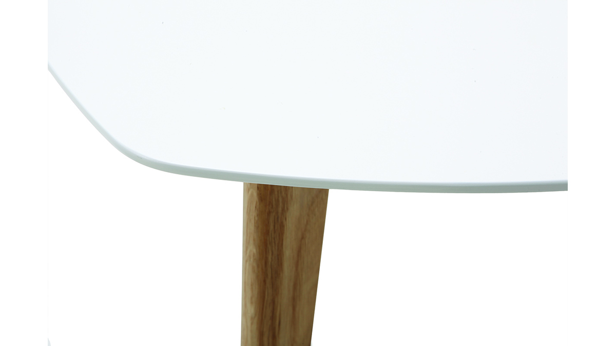 Tavolino design bianco L80 cm EKKA