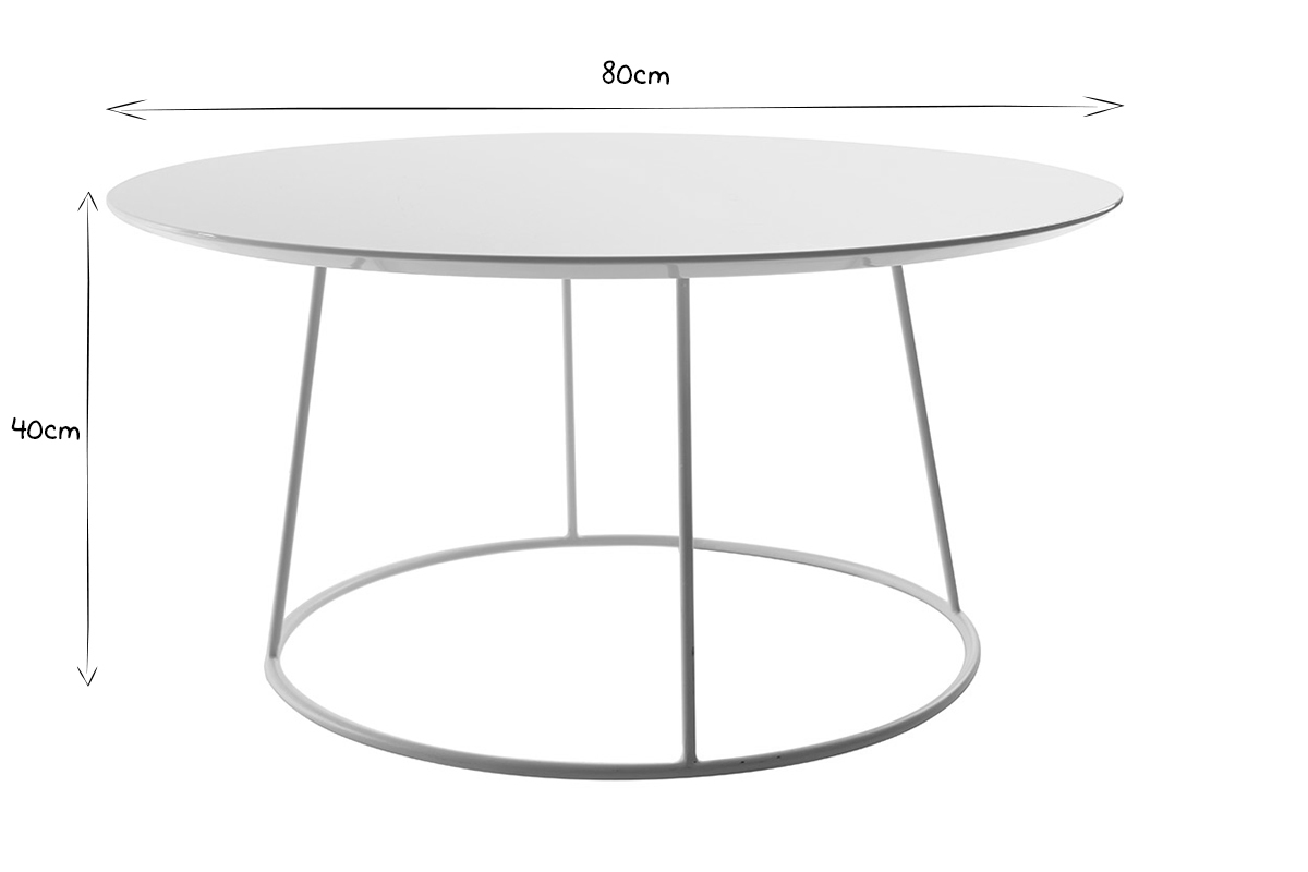 Tavolino design color bianco KALY