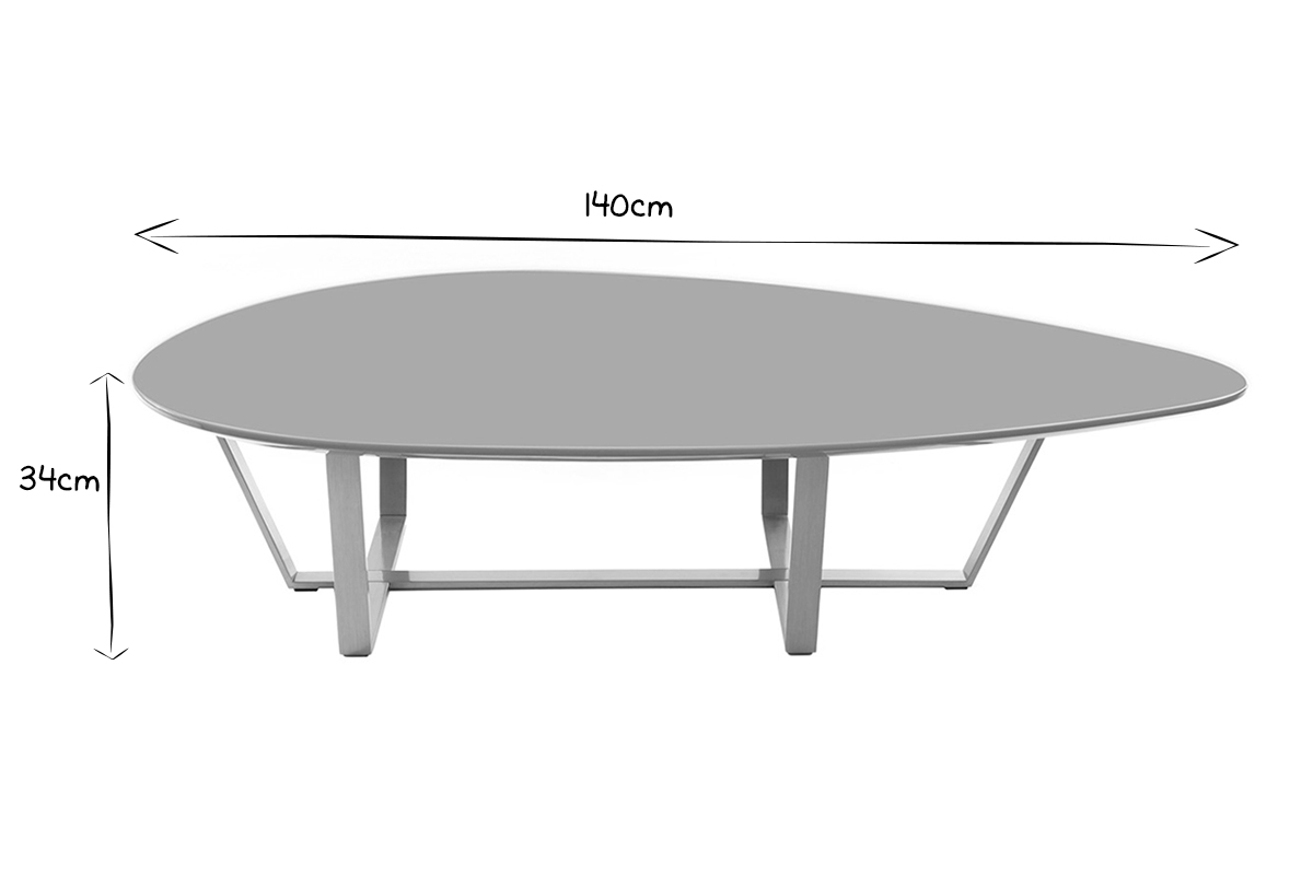 Tavolino design color grigio MILLA