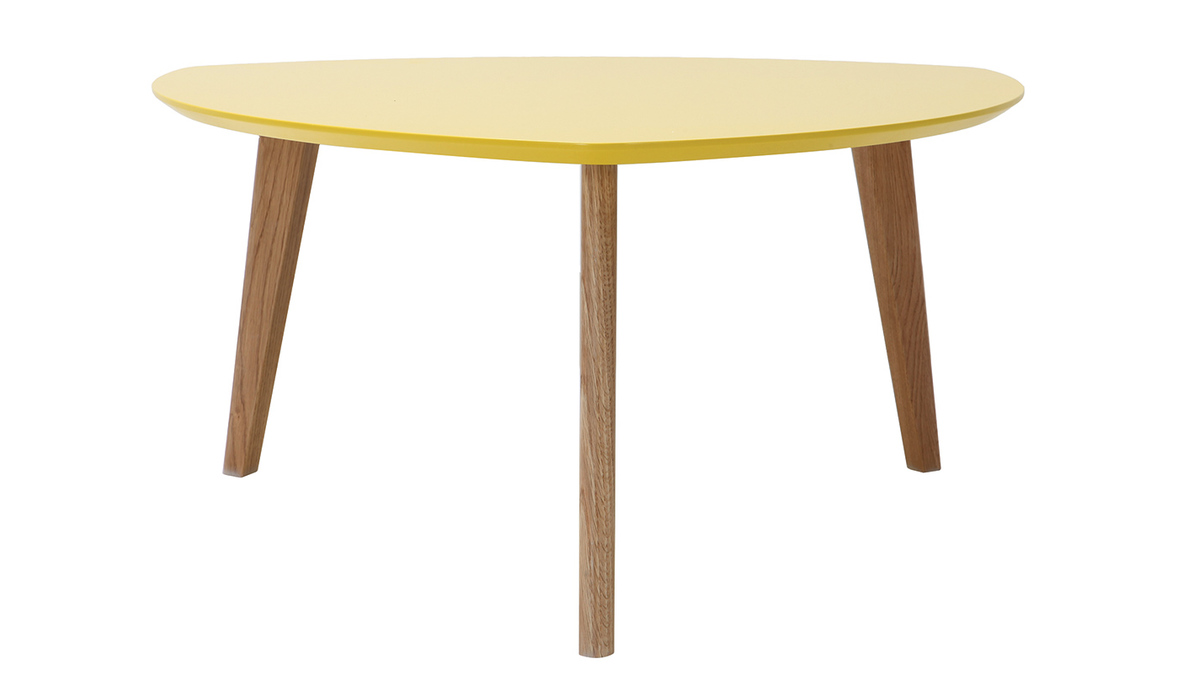 Tavolino design giallo 80cm EKKA