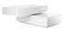 Tavolino design girevole 4 cassetti di colore bianco ELEA