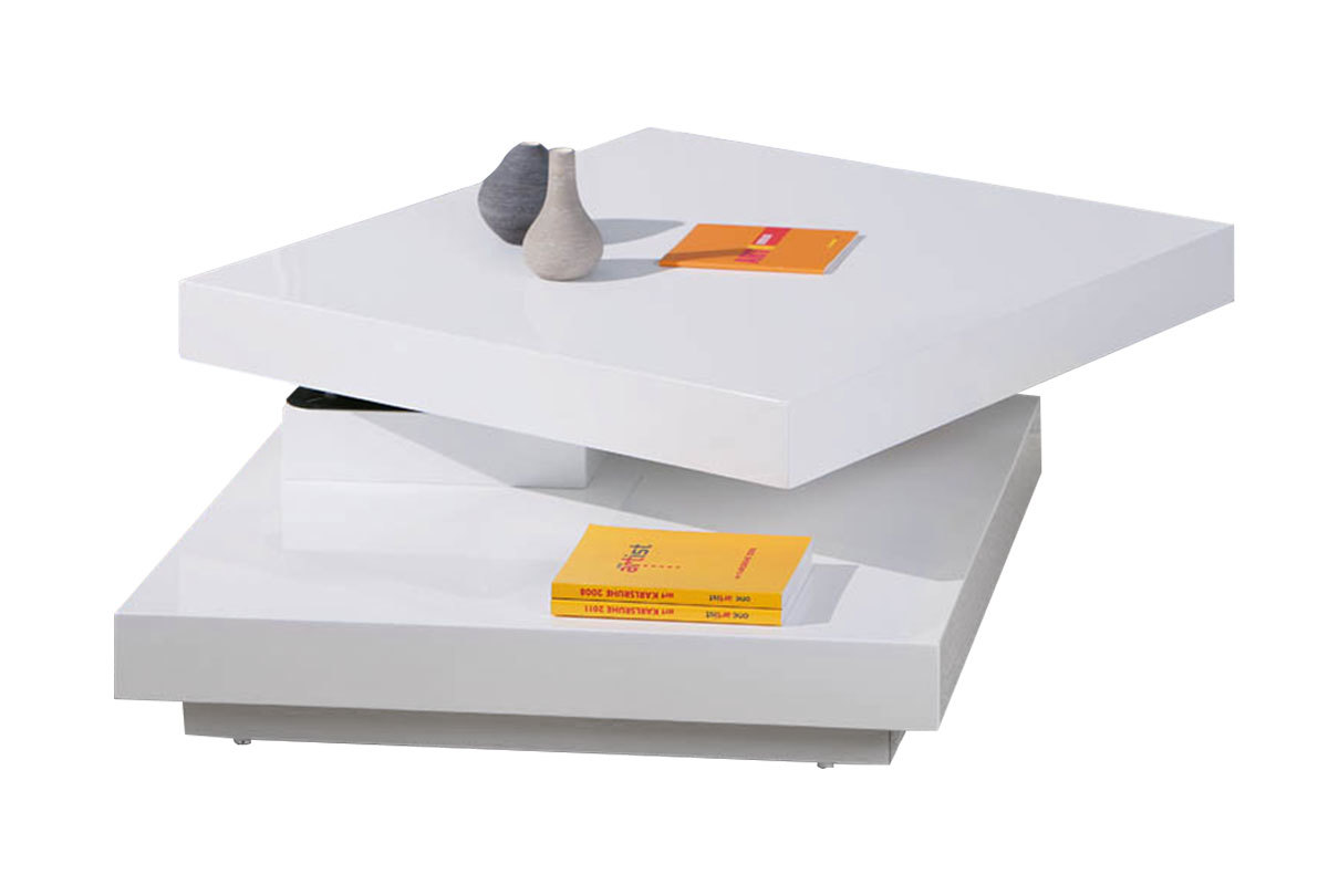 Tavolino design laccato bianco DARIA