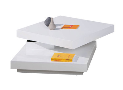 Tavolino design laccato bianco DARIA