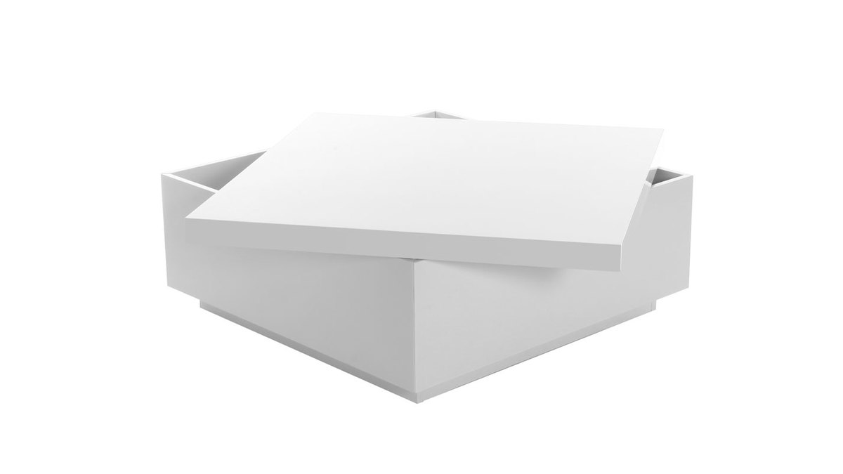 Tavolino design laccato bianco JANA