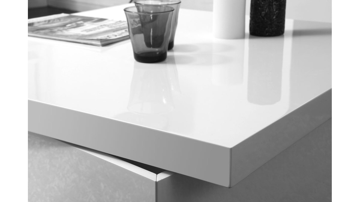 Tavolino design laccato bianco JANA