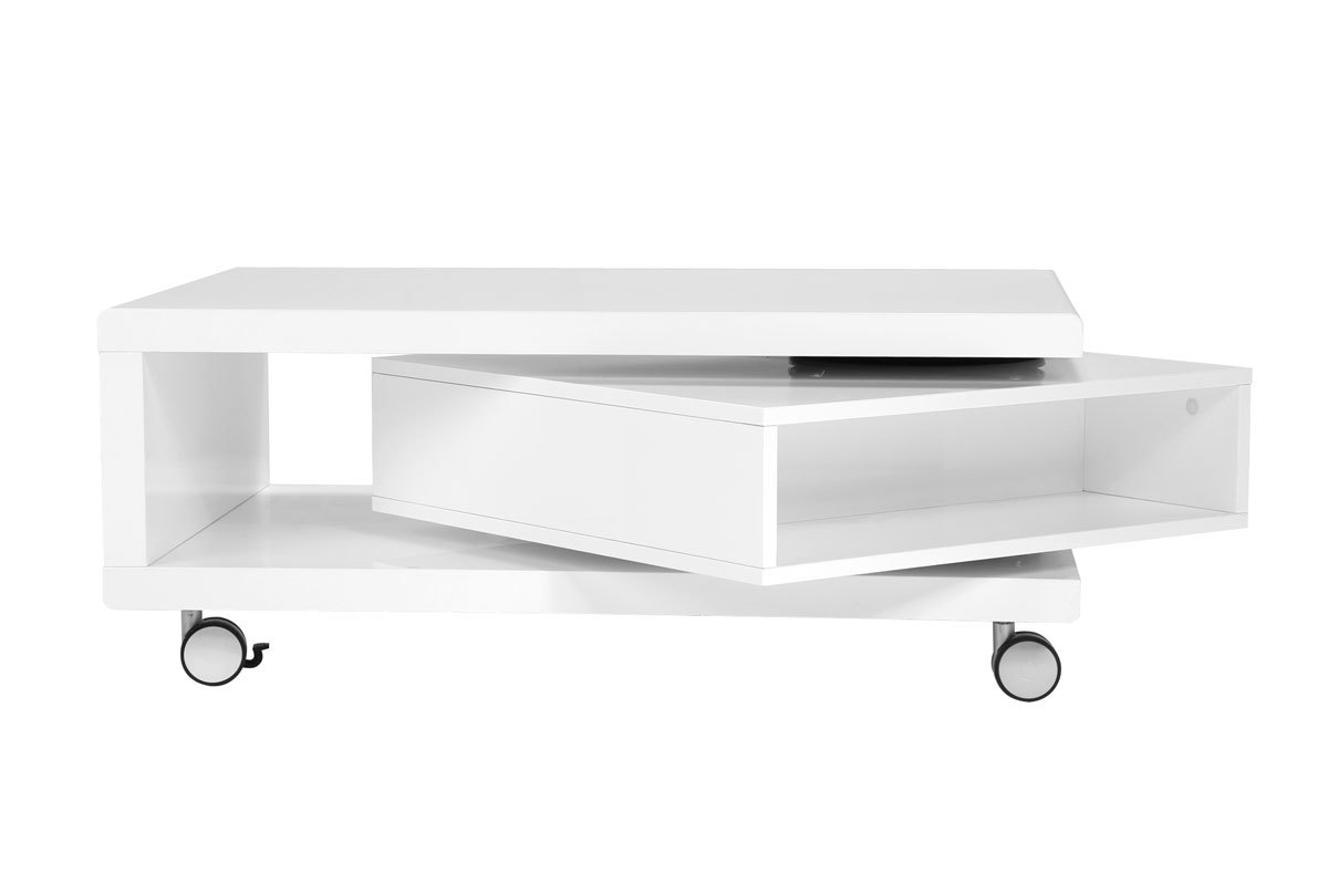 Tavolino design laccato bianco LIVO