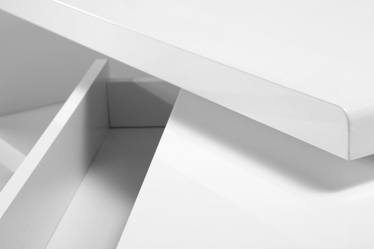 Tavolino design laccato bianco LIVO