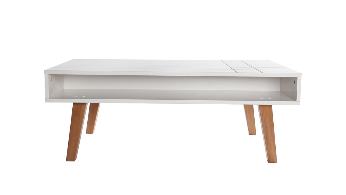 Tavolino design laccato bianco opaco ADORNA