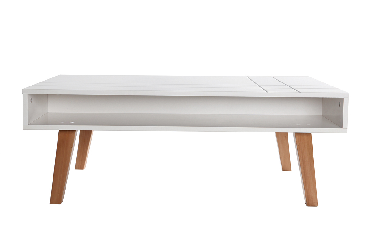 Tavolino design laccato bianco opaco ADORNA