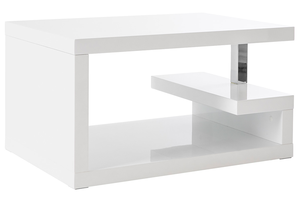 Tavolino design laccato bianco REX