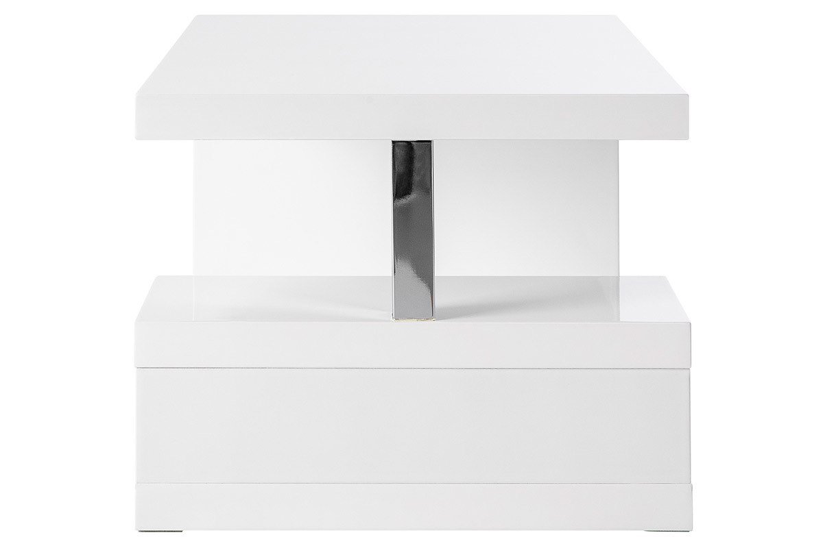 Tavolino design laccato bianco REX