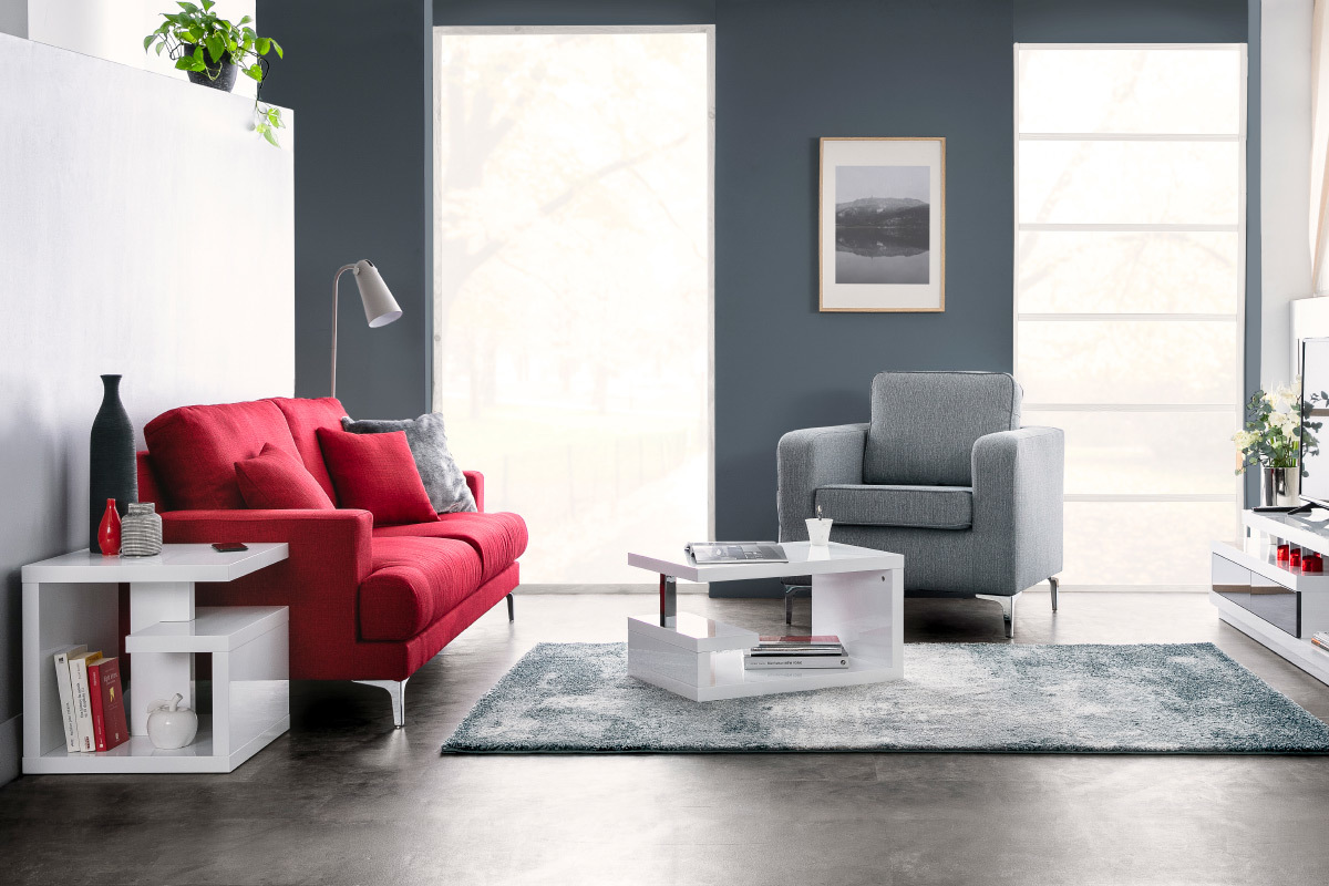 Tavolino design laccato bianco REX
