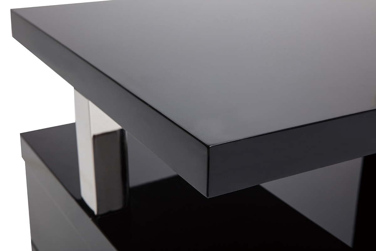 Tavolino design laccato nero REX