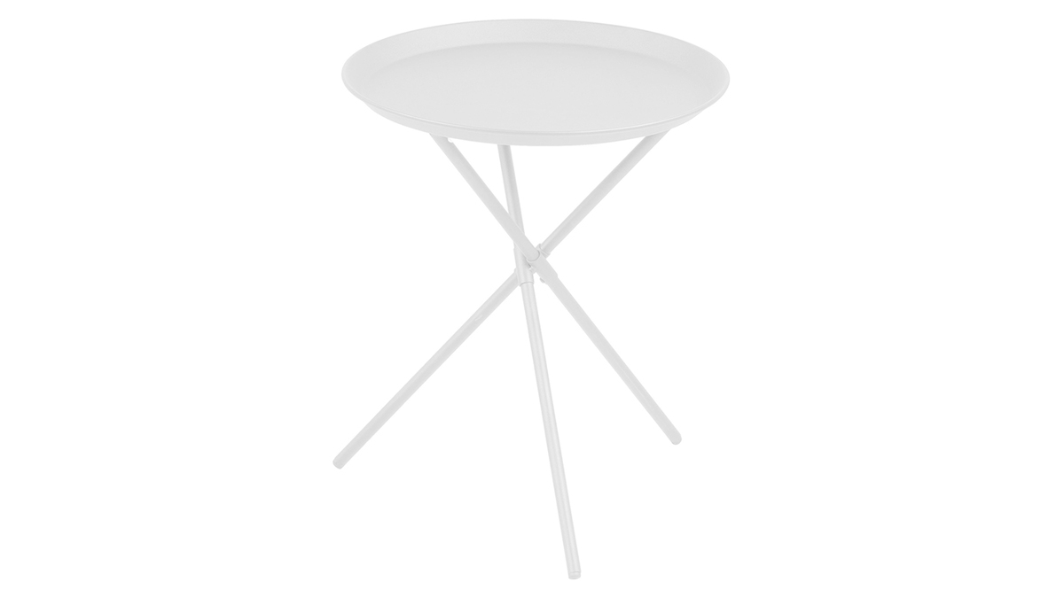Tavolino design metallo bianco MIKADO