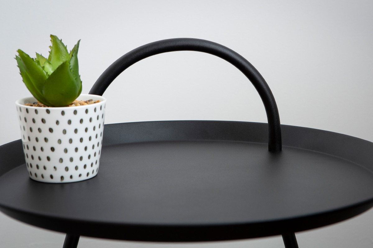 Tavolino design metallo nero MOVE