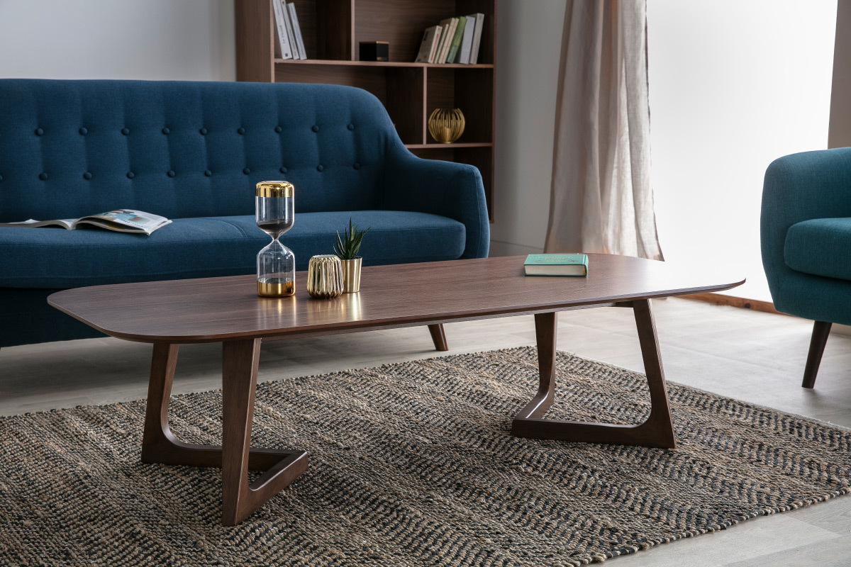 Tavolino design noce L150 cm JUKE