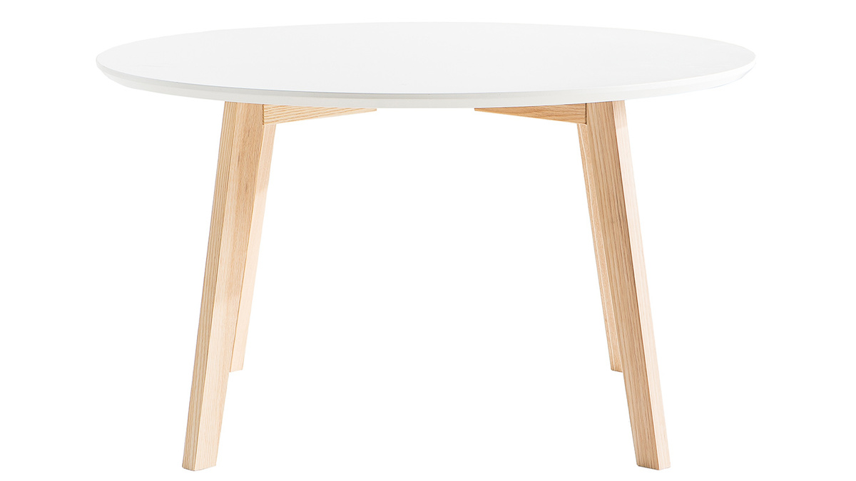 Tavolino design rotondo 80 cm color bianco SARA