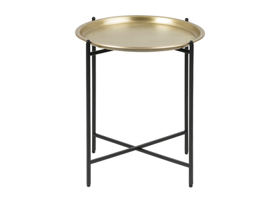 Tavolino design rotondo metallo dorato LUZ - Tavolino design rotondo metallo dorato LUZ