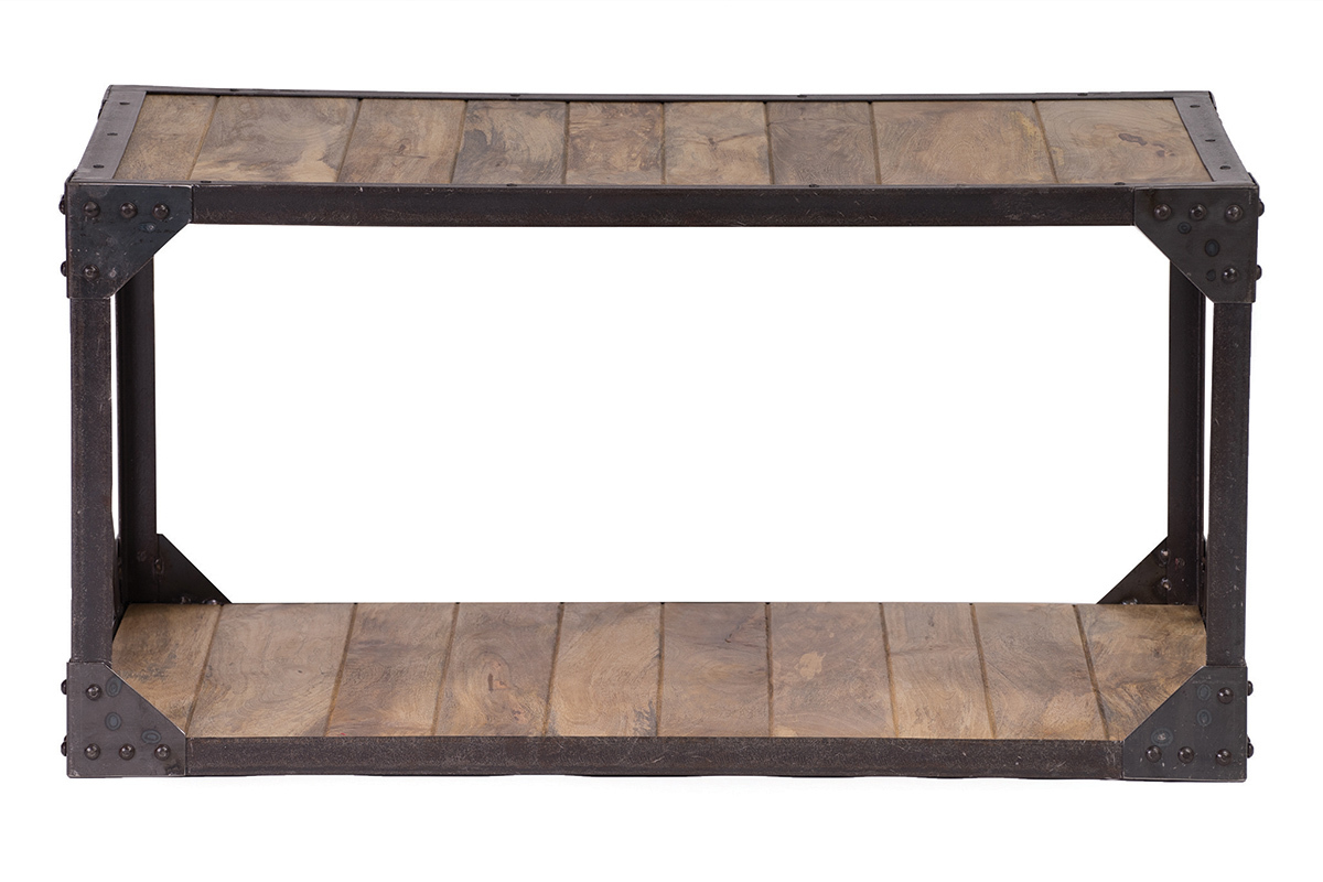 Tavolino industriale in legno e metallo ATELIER