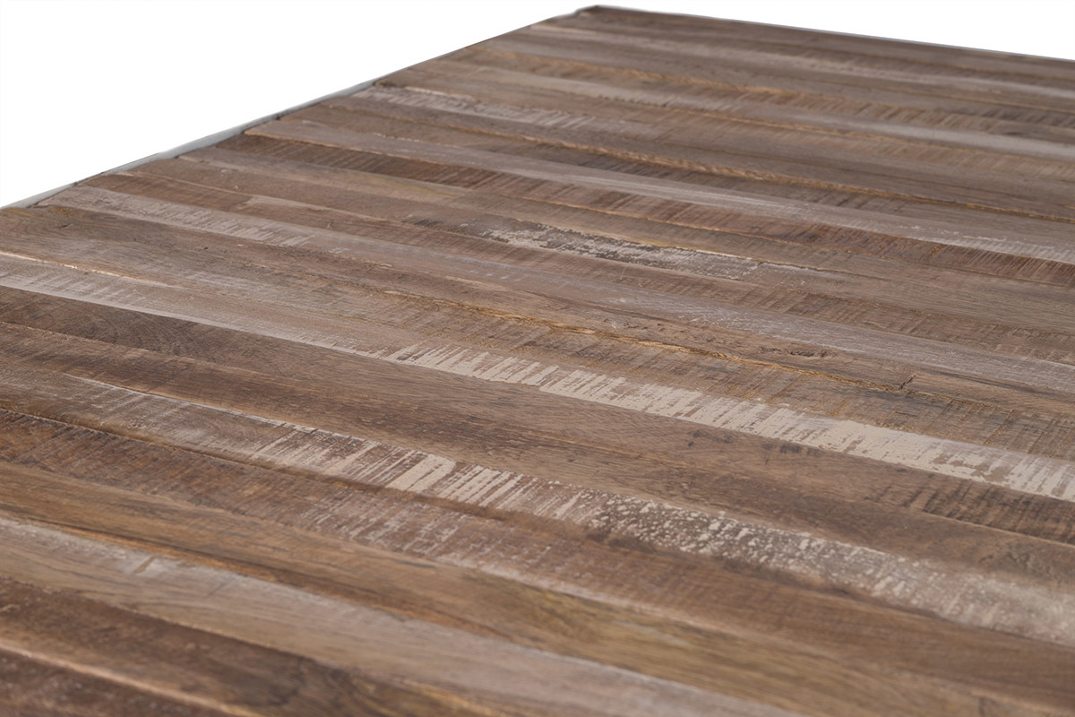 Tavolino legno e metallo bianco 100 x 60 ROCHELLE