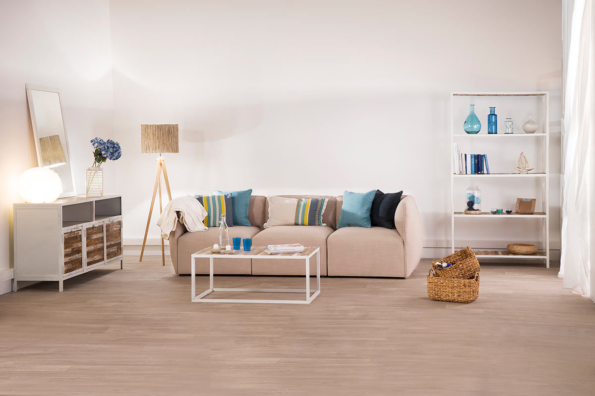 Tavolino legno e metallo bianco 100 x 60 ROCHELLE