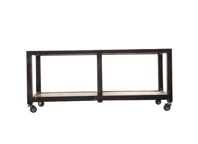 Tavolino / mobile TV legno massiccio e metallo ATELIER ROLL