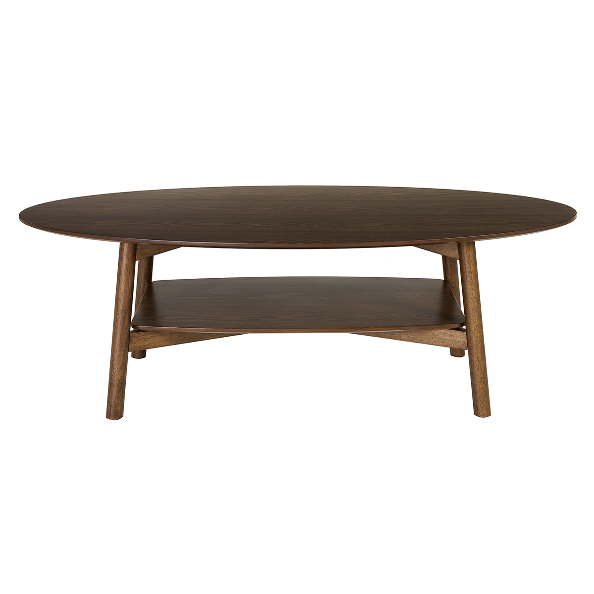 Tavolino ovale in legno scuro L120 cm HANAE